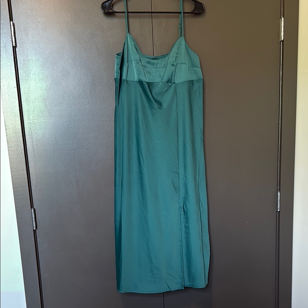 NWT A New Day Emerald Green Midi Slip Dress